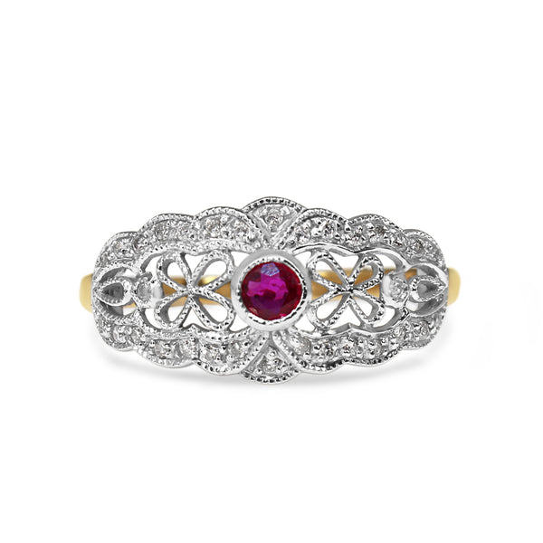 Ruby and deals amethyst ring