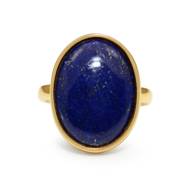 Gold cheap lapis ring