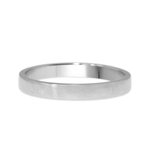 Platinum Plain Flat 2.6mm Band Ring