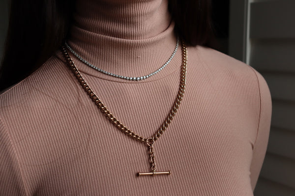 Platinum 3.00ct Graduated Diamond Tennis Necklace