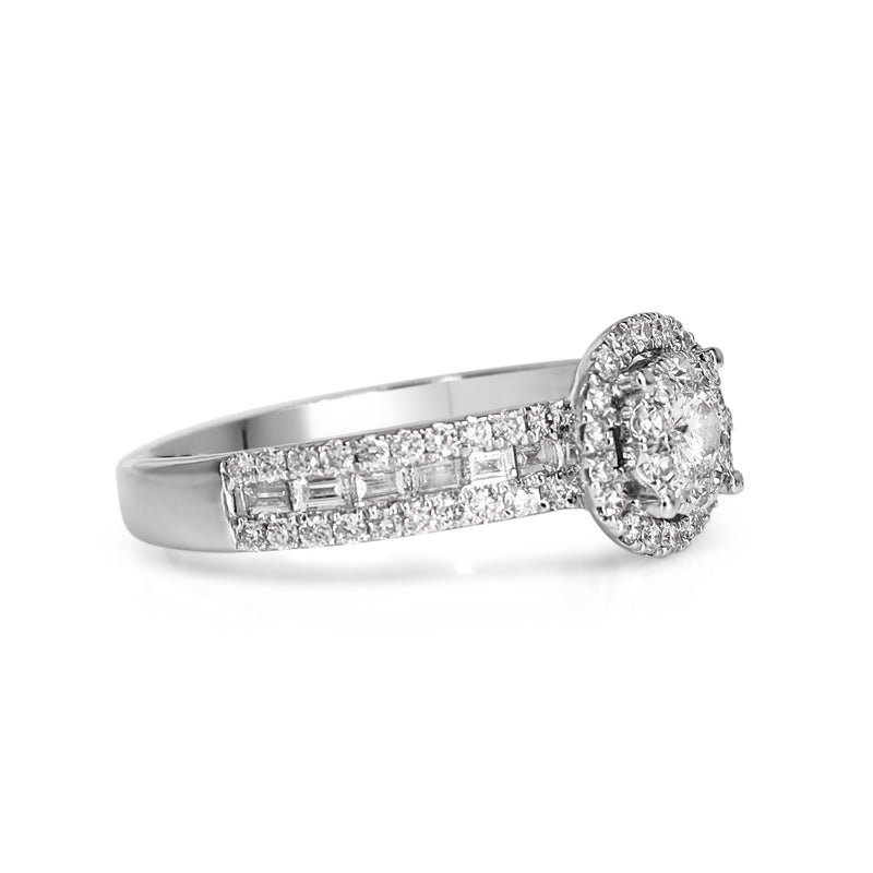 18ct White Gold Diamond Cluster Ring