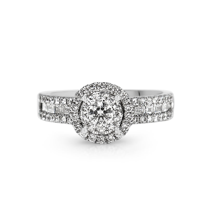 18ct White Gold Diamond Cluster Ring