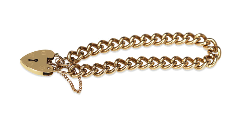 9ct Yellow Gold Solid Curb Link Bracelet