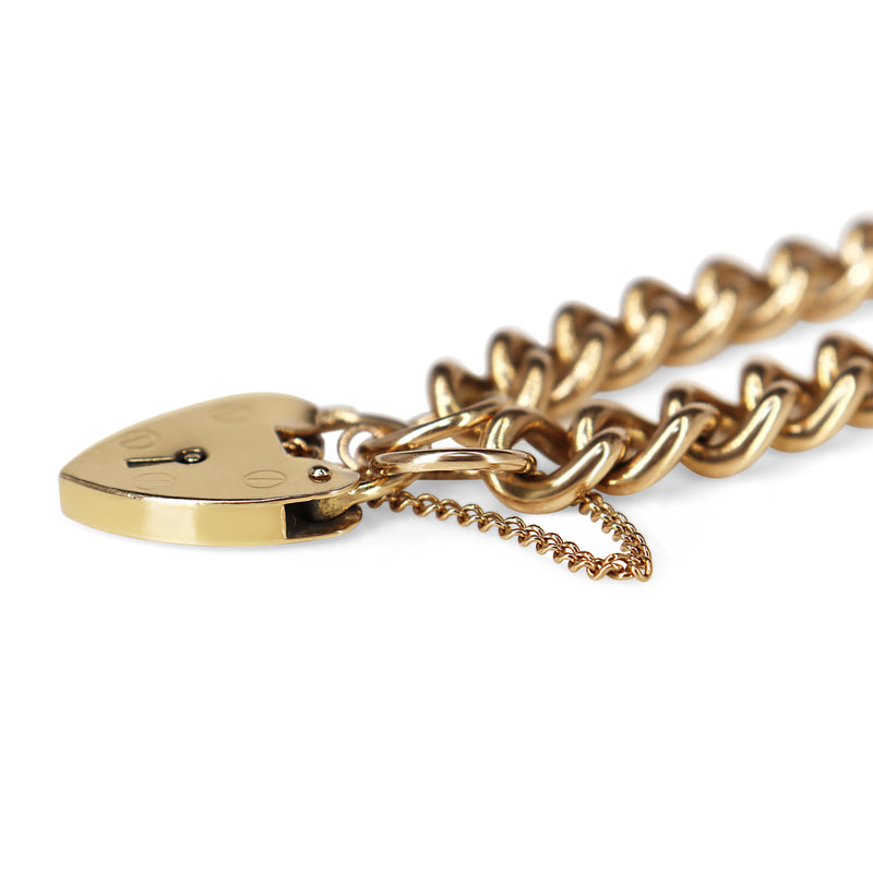 9ct Yellow Gold Solid Curb Link Bracelet