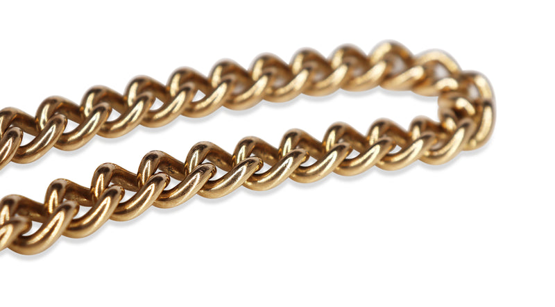 9ct Yellow Gold Solid Curb Link Bracelet