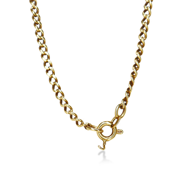 18ct Yellow Gold Long Curb Link Chain