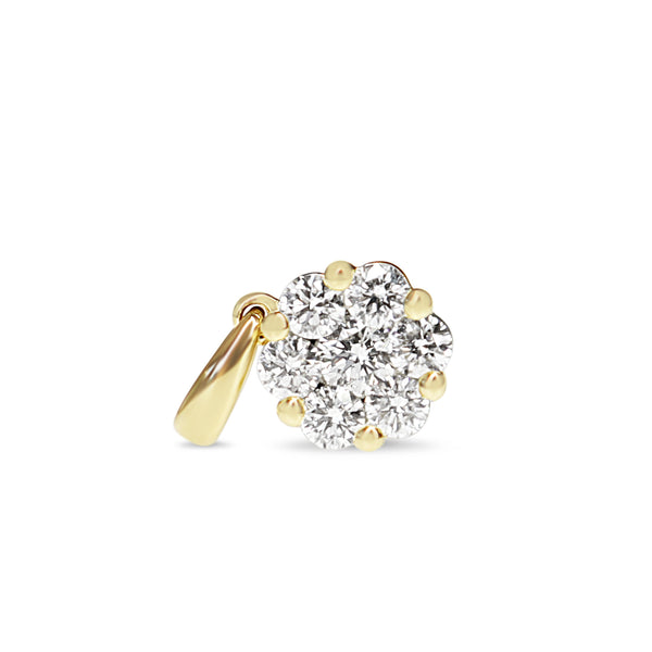 9ct Yellow Gold Diamond Cluster Pendant