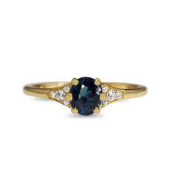 18ct Yellow Gold Sapphire and Diamond Ring