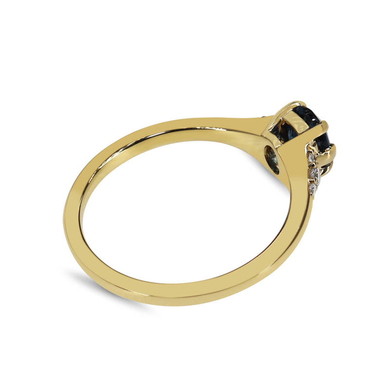 18ct Yellow Gold Sapphire and Diamond Ring