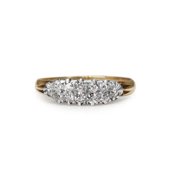 18ct Yellow and White Gold Antique Old Cut Diamond Band With 'Mizpah' Inscription