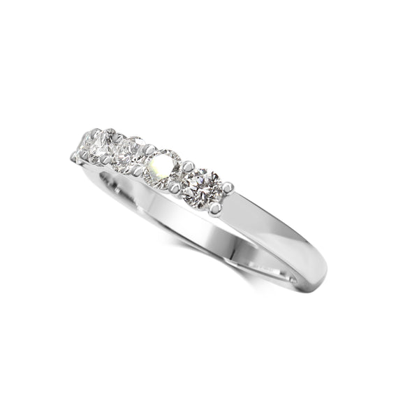 18ct White Gold 5 Stone Diamond Band Ring