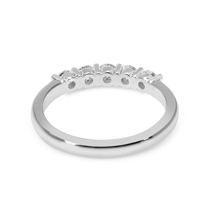 18ct White Gold 5 Stone Diamond Band Ring