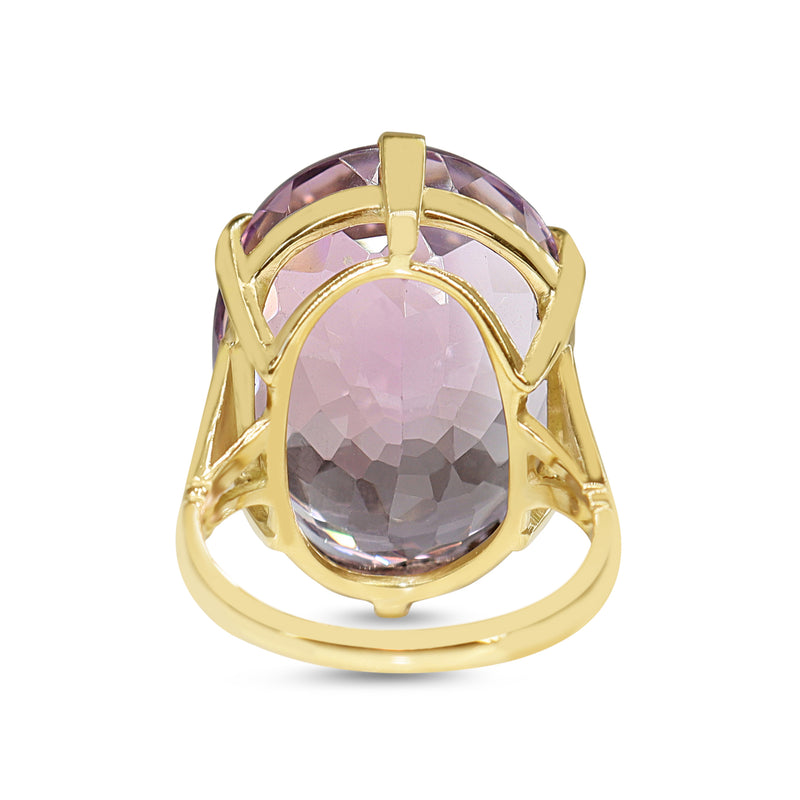 9ct Yellow Gold Amethyst Cocktail Ring