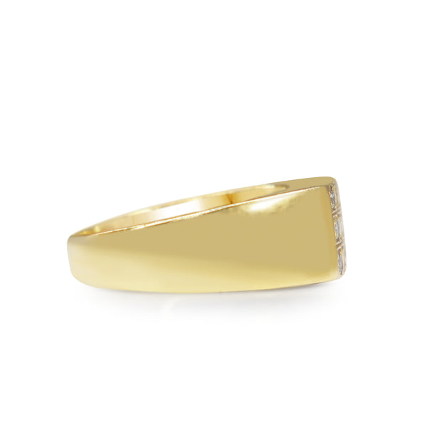 14ct Yellow Gold Vintage Diamond Signet Ring