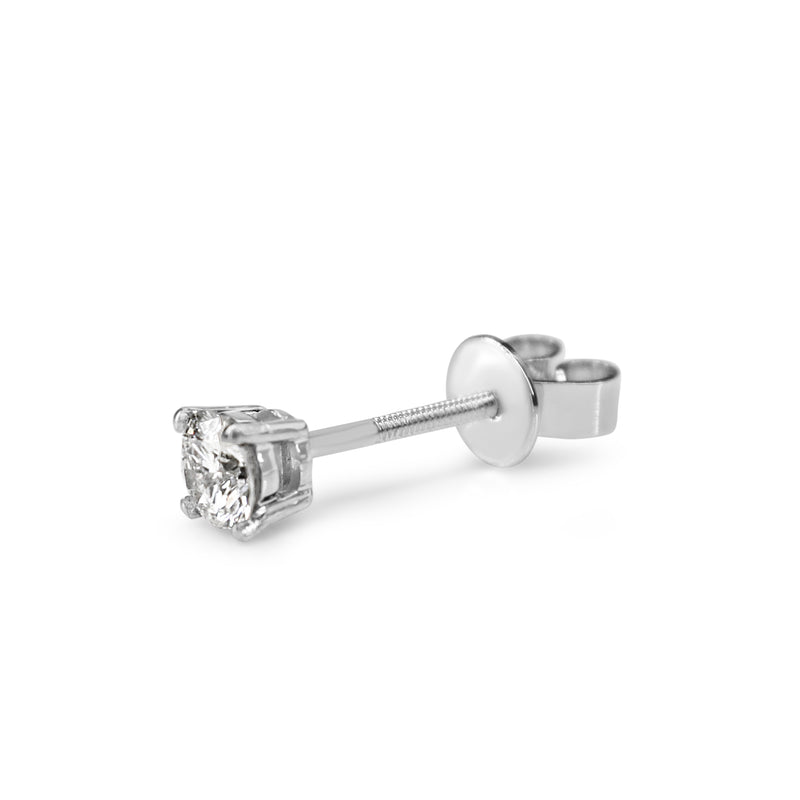 14ct White Gold Single .32ct Diamond Stud Earring