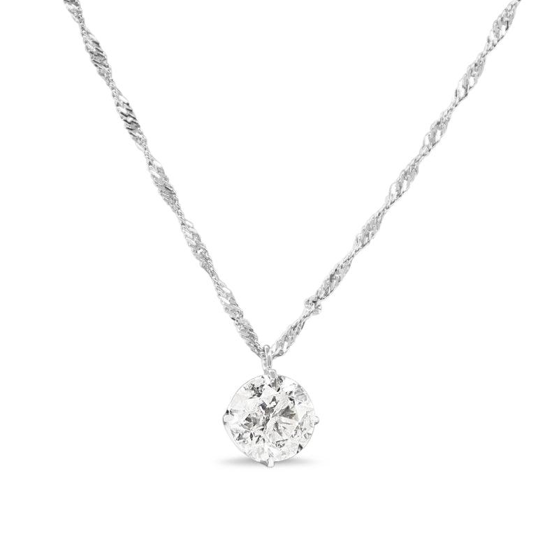 Platinum 1.07ct Diamond Solitaire Pendant