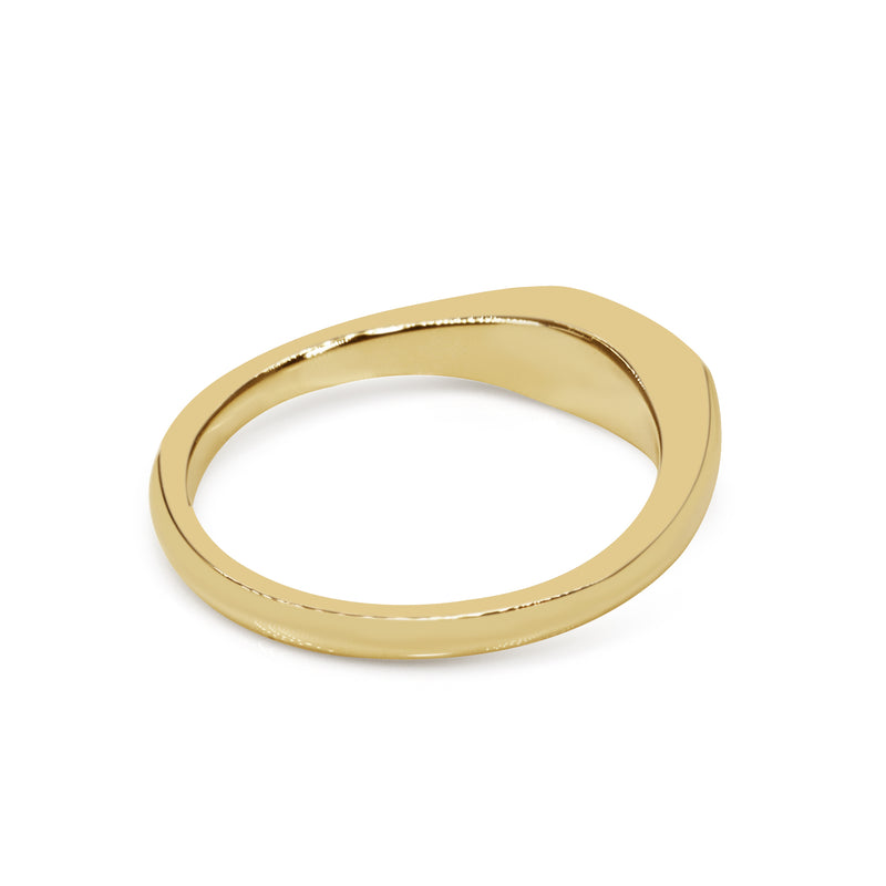 9ct Yellow Gold East West Oval Signet Ring
