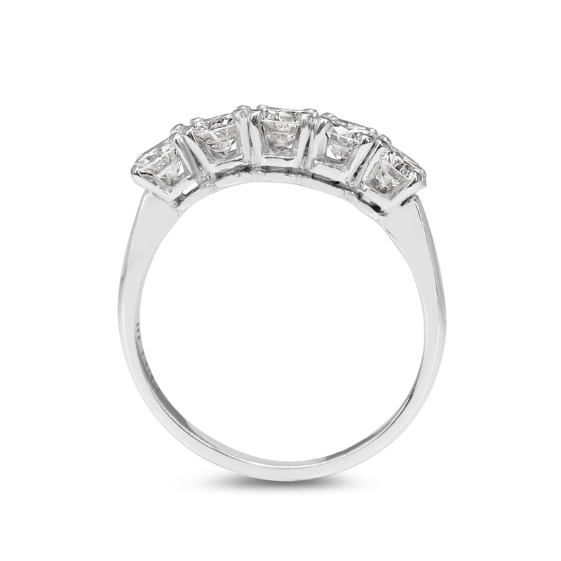 14ct White Gold 5 Stone Diamond Ring