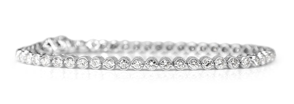 14ct White Gold 4.00ct Diamond Tennis Bracelet