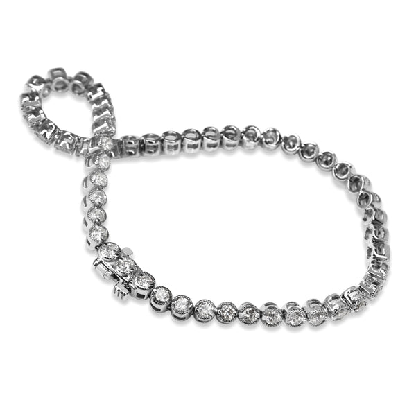 14ct White Gold 4.00ct Diamond Tennis Bracelet