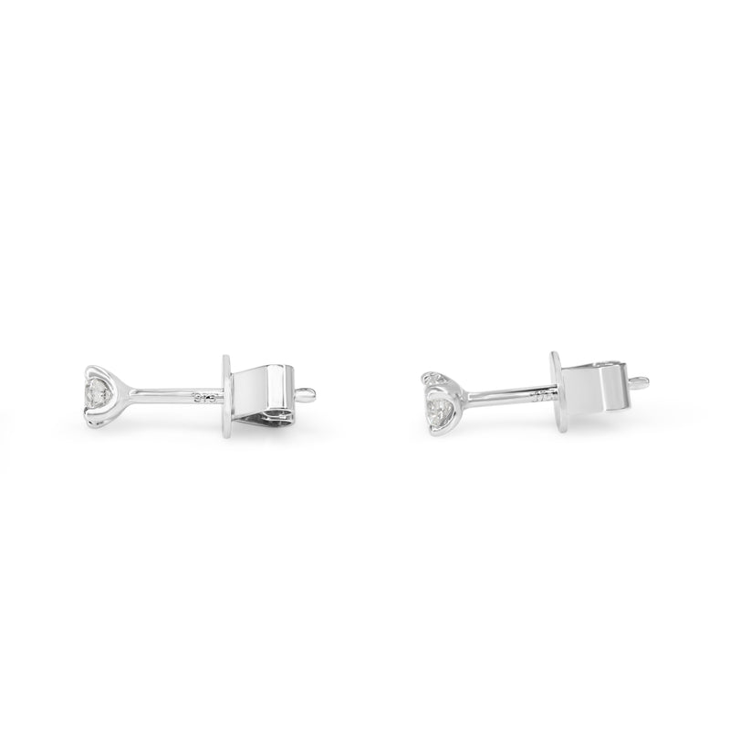 9ct White Gold .20ct Diamond Stud Earrings