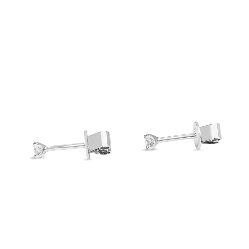 9ct White Gold .10ct Diamond Stud Earrings