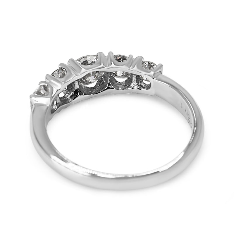 Platinum 5 Stone Graduated Diamond Ring