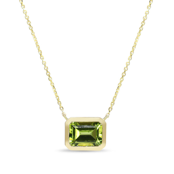 14ct Yellow Gold Peridot Necklace