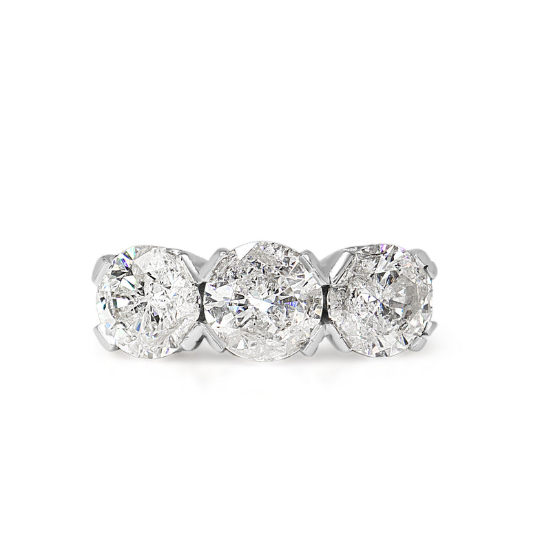 18ct Yellow and White Gold 3.00ct 3 Stone Diamond Ring