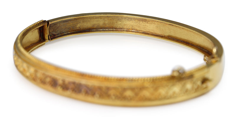 15ct Yellow Gold Antique Victorian Bangle