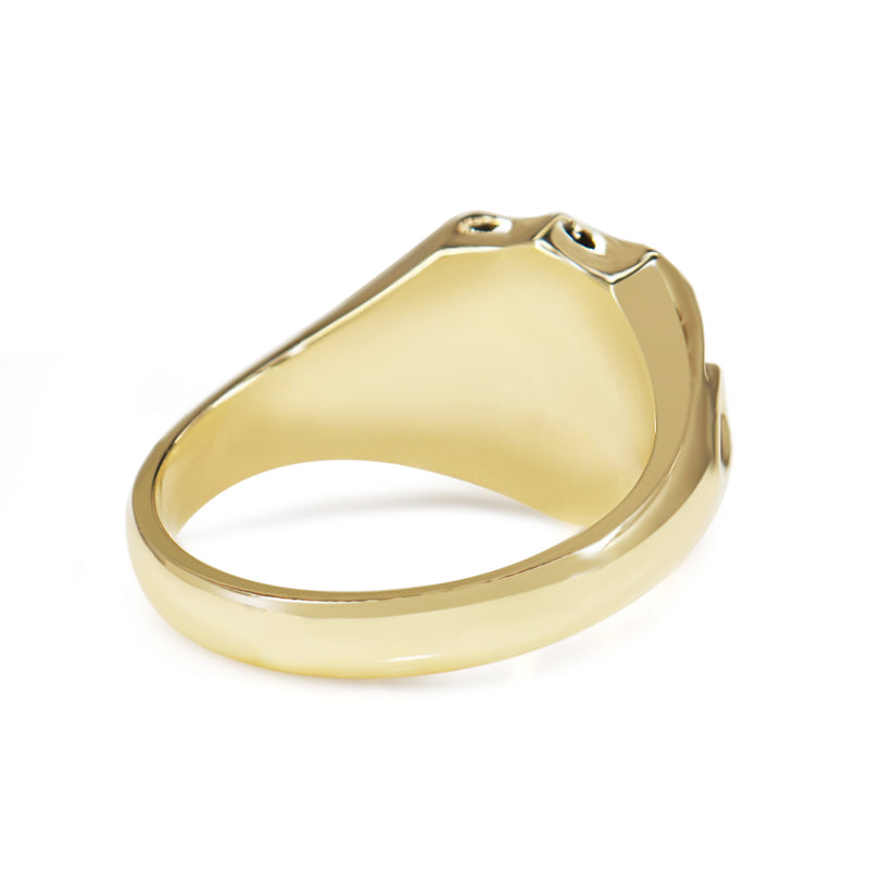 18ct Yellow Gold Shield Signet Ring