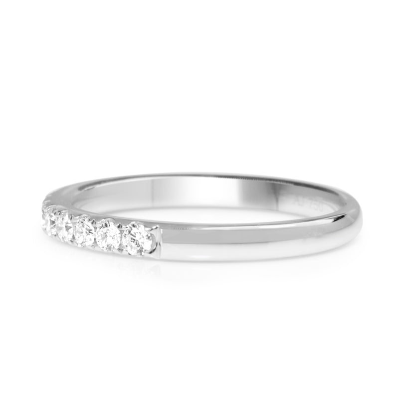 18ct White Gold .40ct Diamond Band Ring