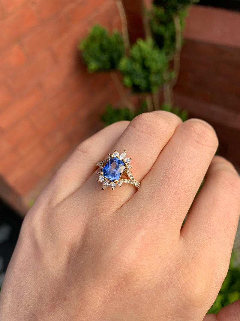 Radiant cut sapphire deals