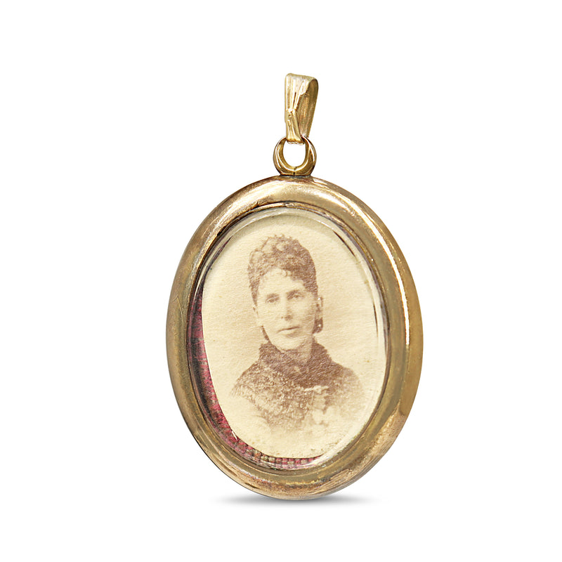 14ct Yellow Gold Antique Enamel Pendant