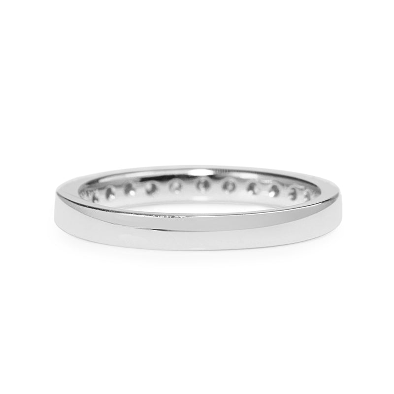 18ct White Gold .50ct Diamond Band Ring