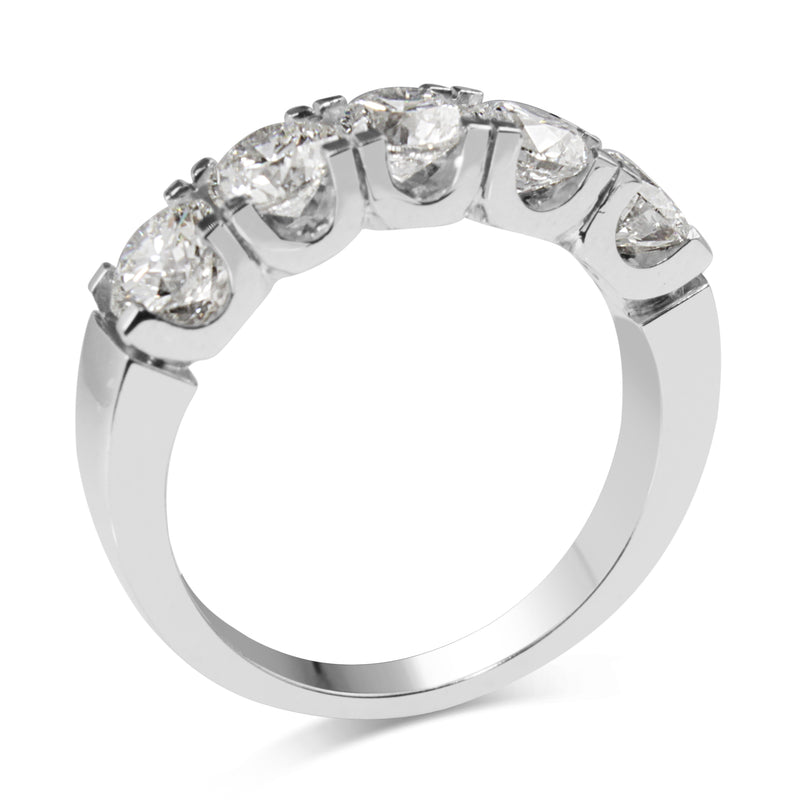 18ct White Gold 5 Stone Diamond Ring