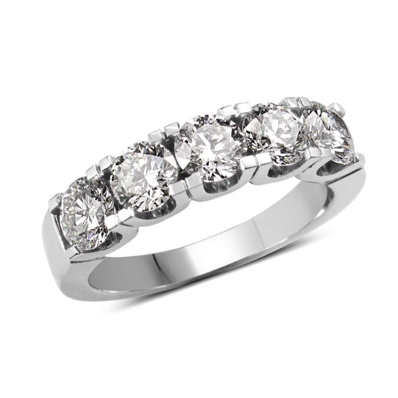 18ct White Gold 5 Stone Diamond Ring