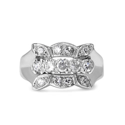 14ct White Gold Vintage Single Cut Diamond Ring