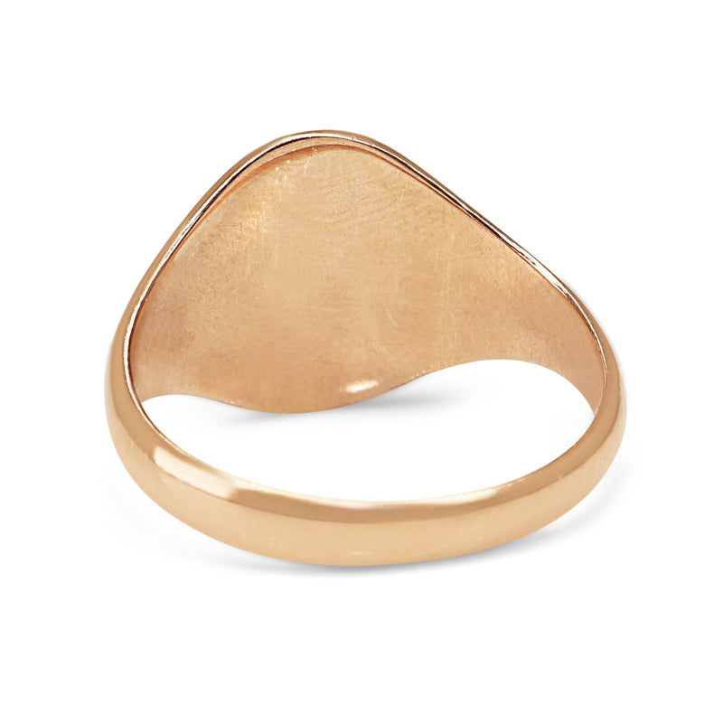 9ct Rose Gold Oval Vintage Signet Ring