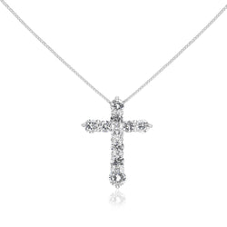 Platinum 2.00ct Diamond Cross Necklace