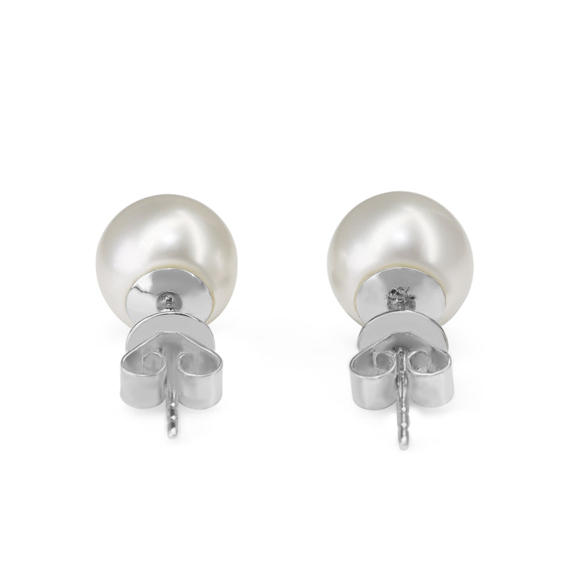 18ct White Gold South Sea 10mm Pearl Stud Earrings