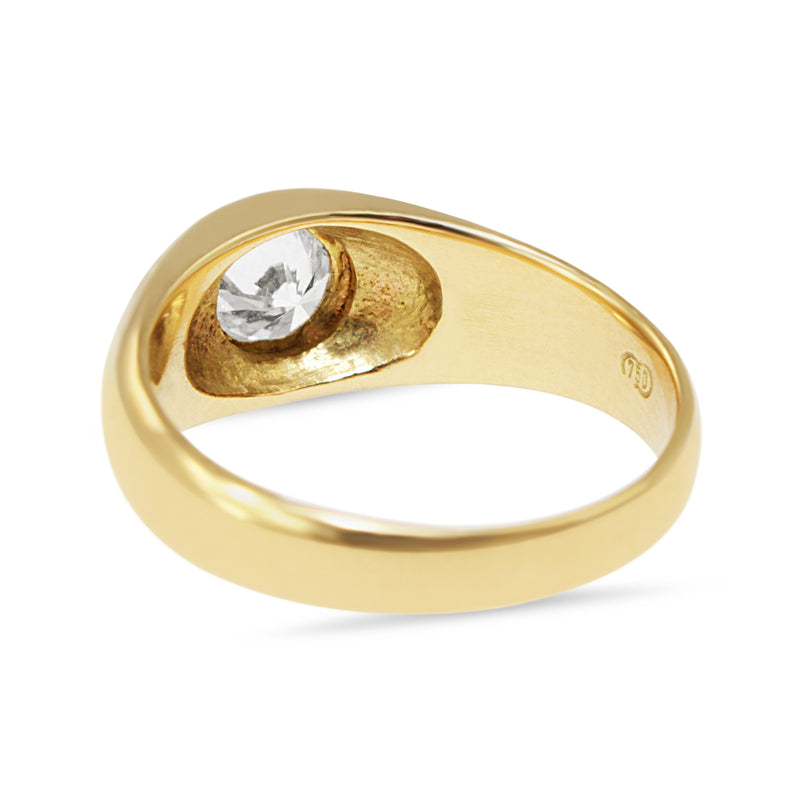 18ct Yellow Gold Gypsy Set Diamond Ring