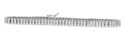 Platinum Double Row Diamond Tennis Bracelet