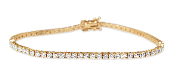 18ct Yellow Gold 3.50ct Tennis Bracelet