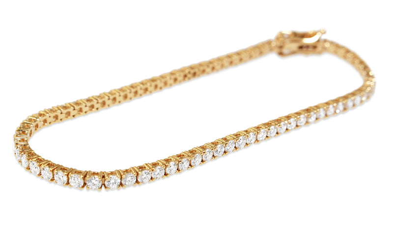 18ct Yellow Gold 3.50ct Tennis Bracelet