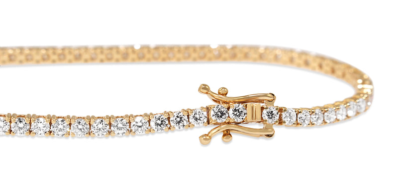 18ct Yellow Gold 3.50ct Tennis Bracelet