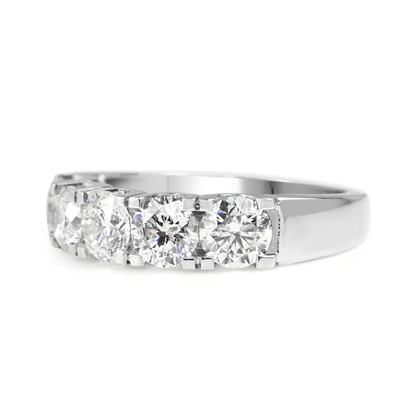 Platinum 5 Stone Diamond Ring