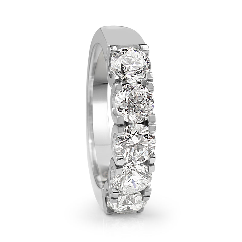 Platinum 5 Stone Diamond Ring