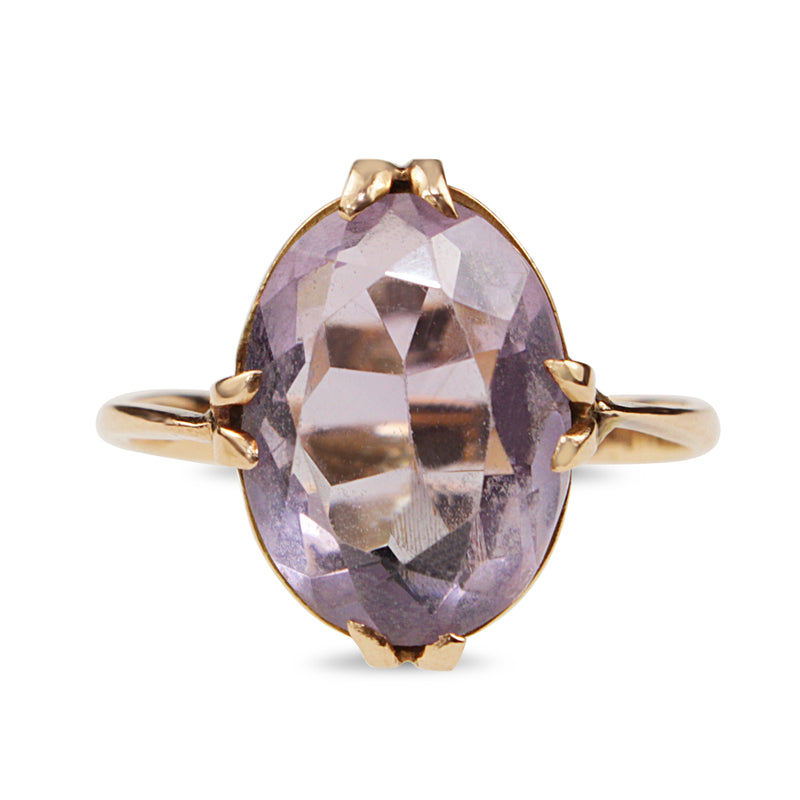 18ct Rose Gold Antique Amethyst Ring