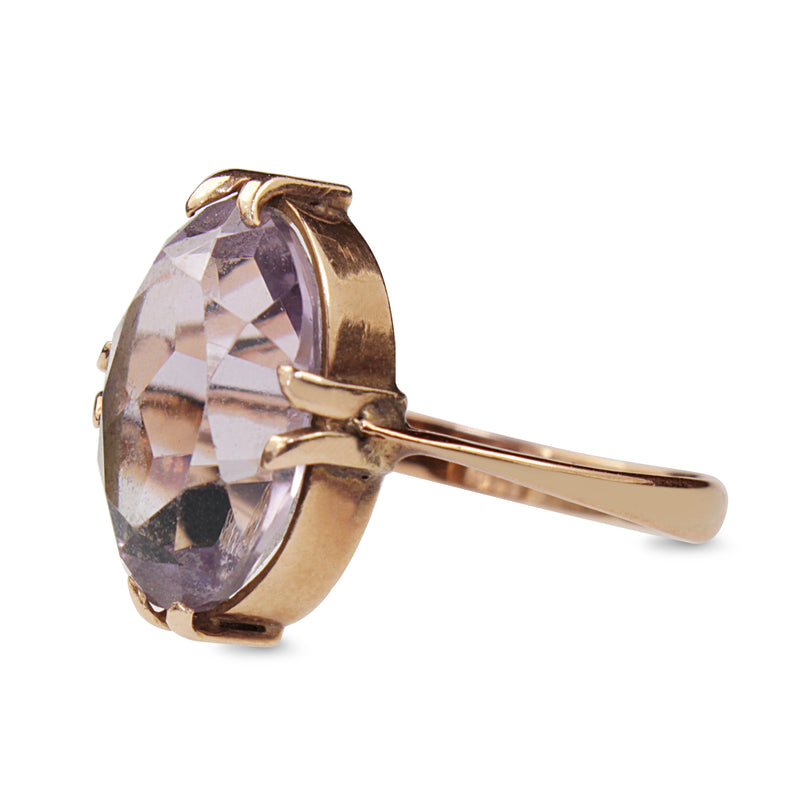 18ct Rose Gold Antique Amethyst Ring